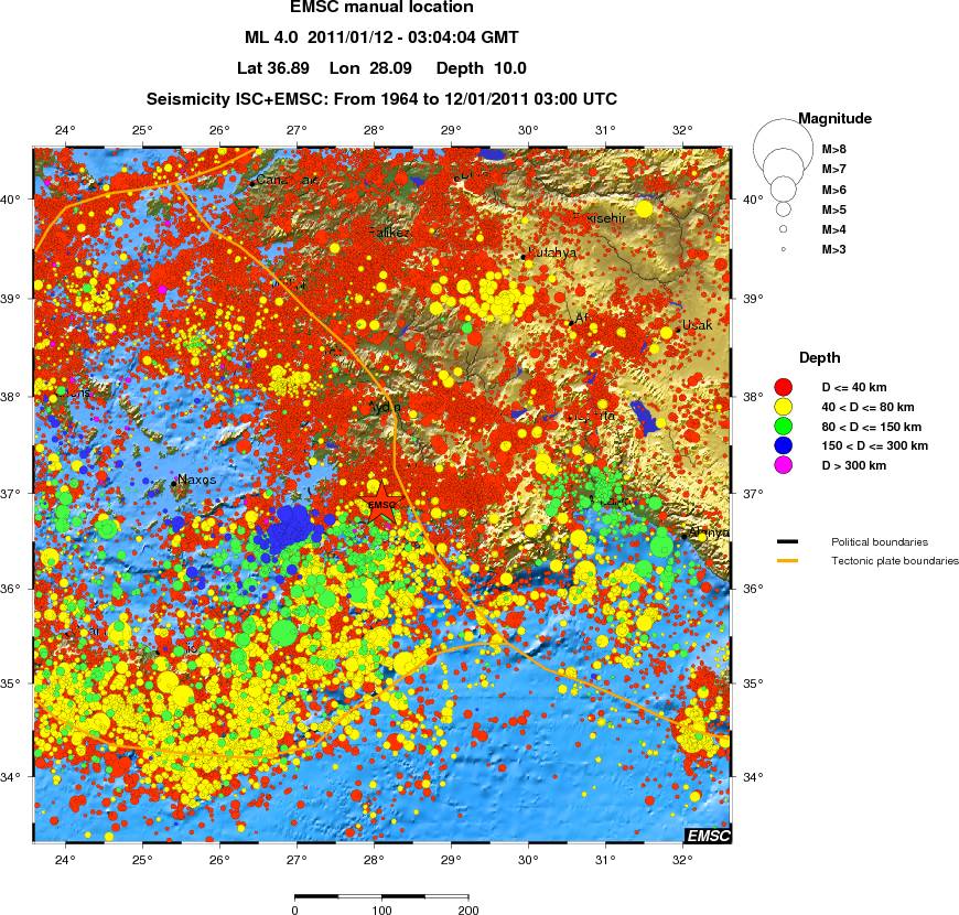 regional historical seismicity