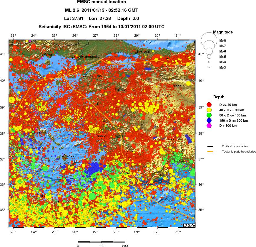 regional historical seismicity