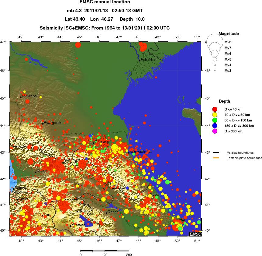 regional historical seismicity