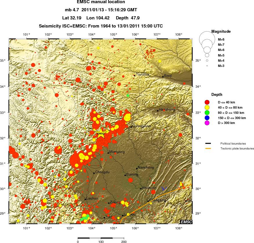regional historical seismicity