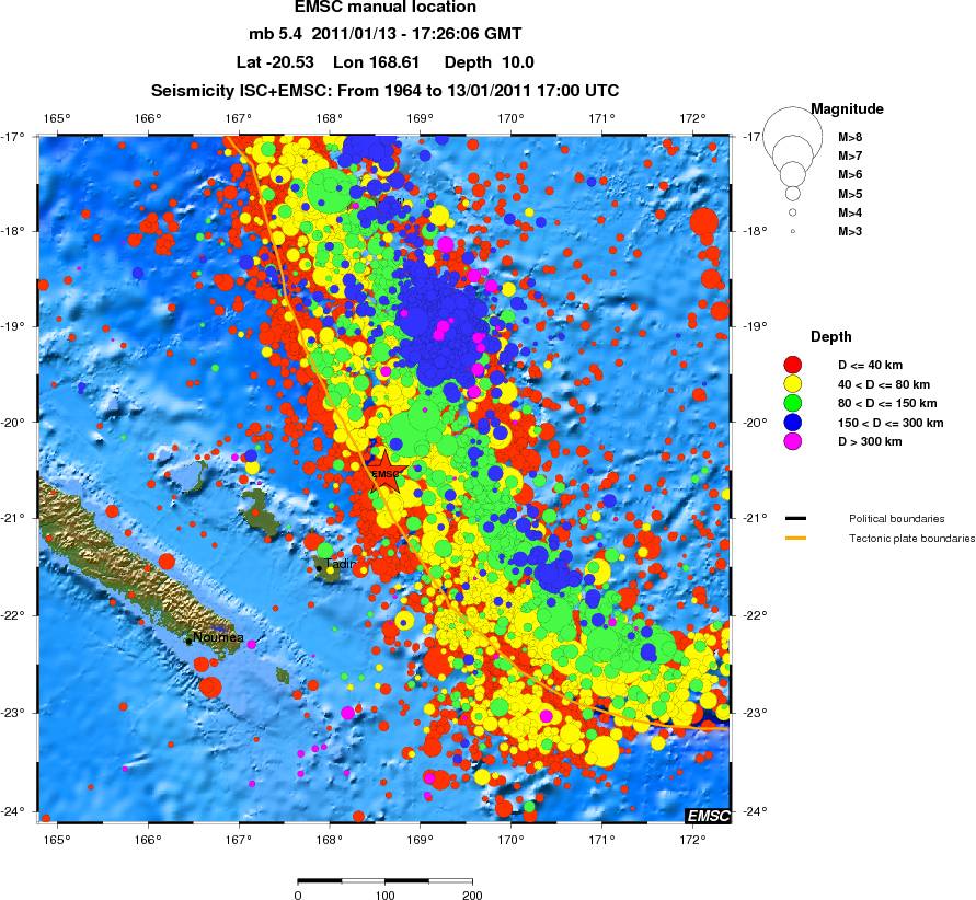 regional historical seismicity