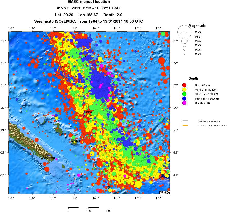 regional historical seismicity