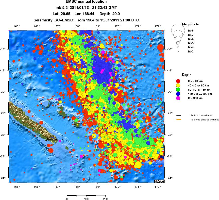 regional historical seismicity
