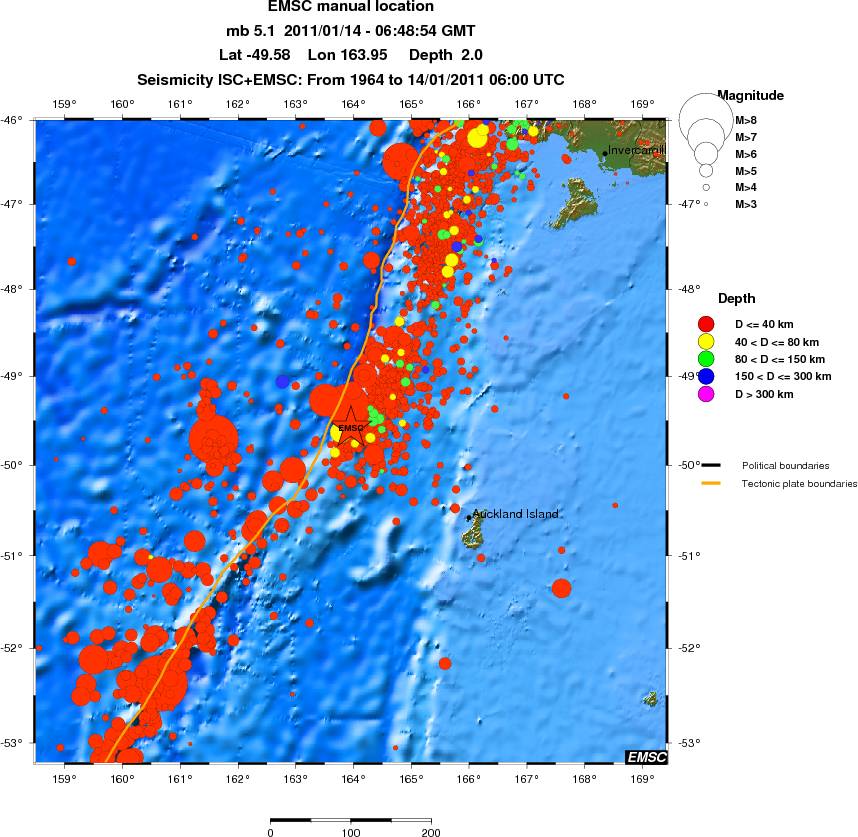regional historical seismicity