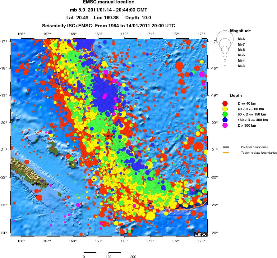 regional historical seismicity