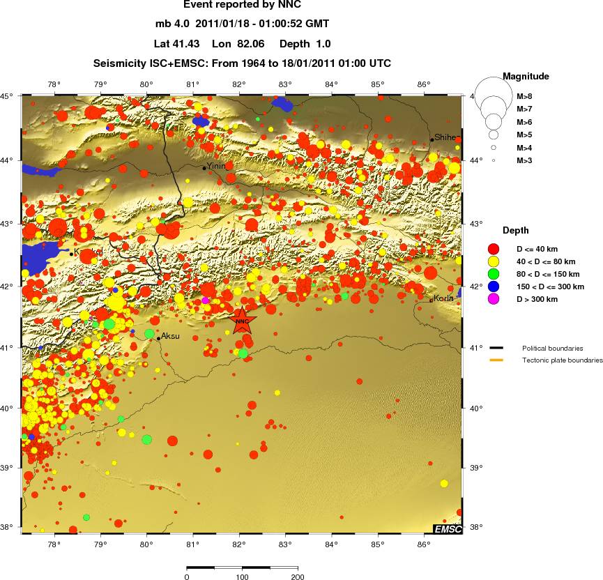 regional historical seismicity