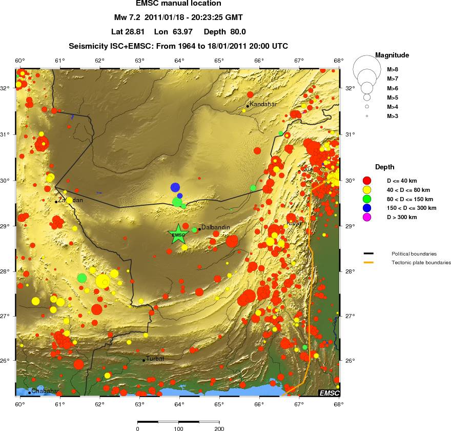 regional historical seismicity