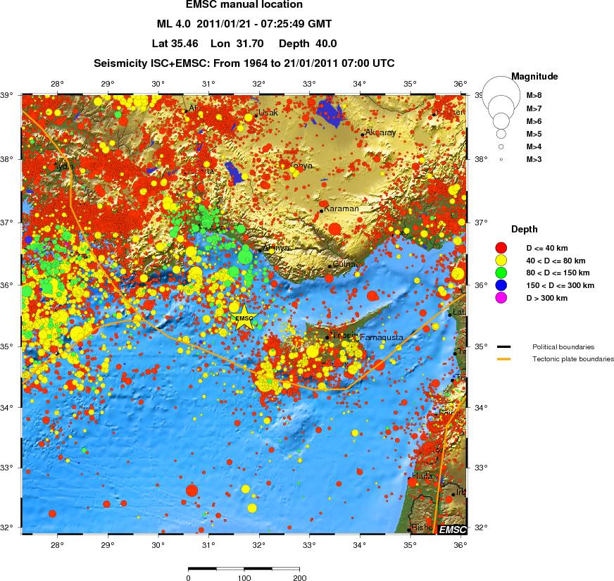 regional historical seismicity