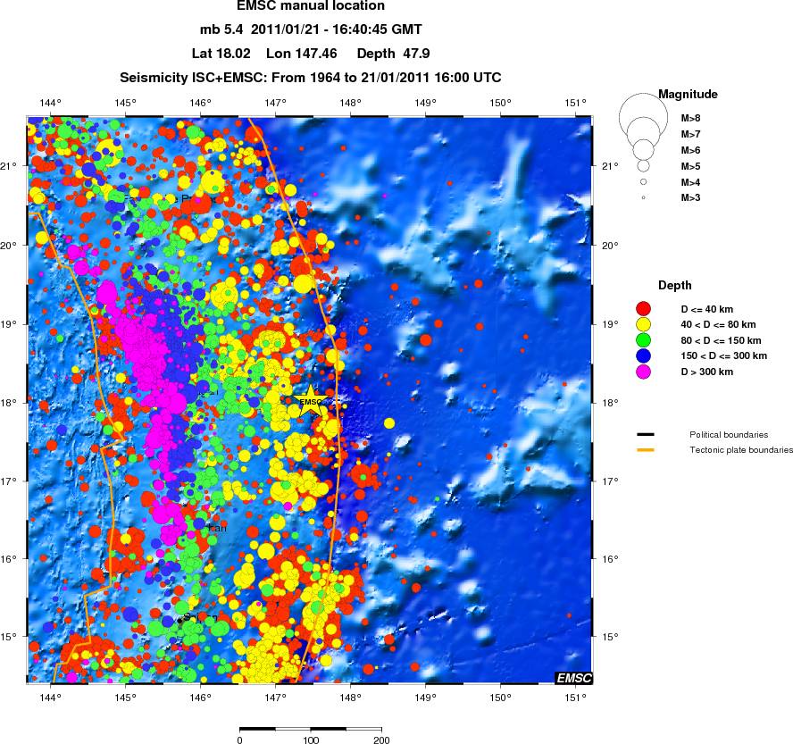 regional historical seismicity