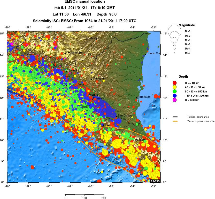 regional historical seismicity