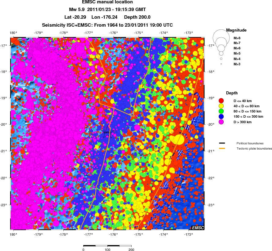 regional historical seismicity