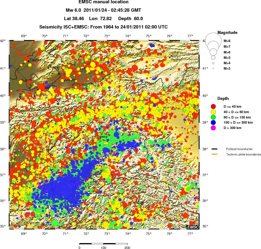 regional historical seismicity