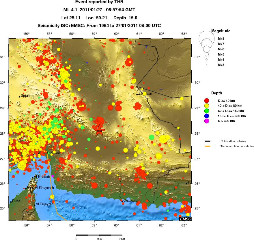 regional historical seismicity
