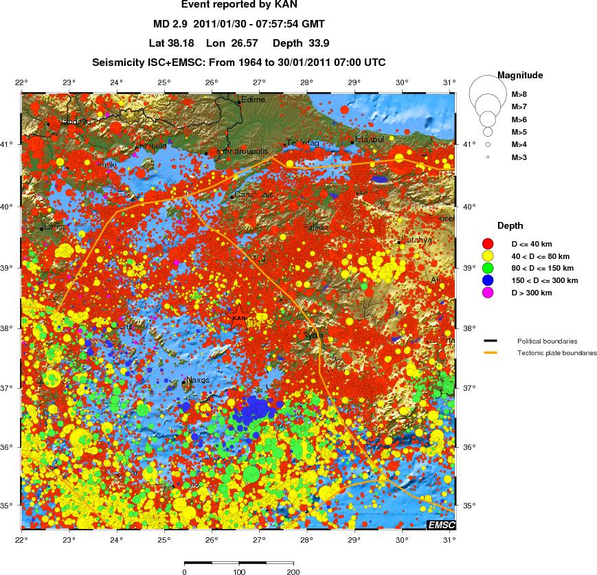 regional historical seismicity