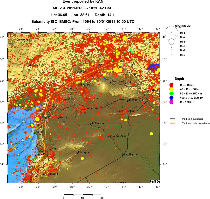 regional historical seismicity