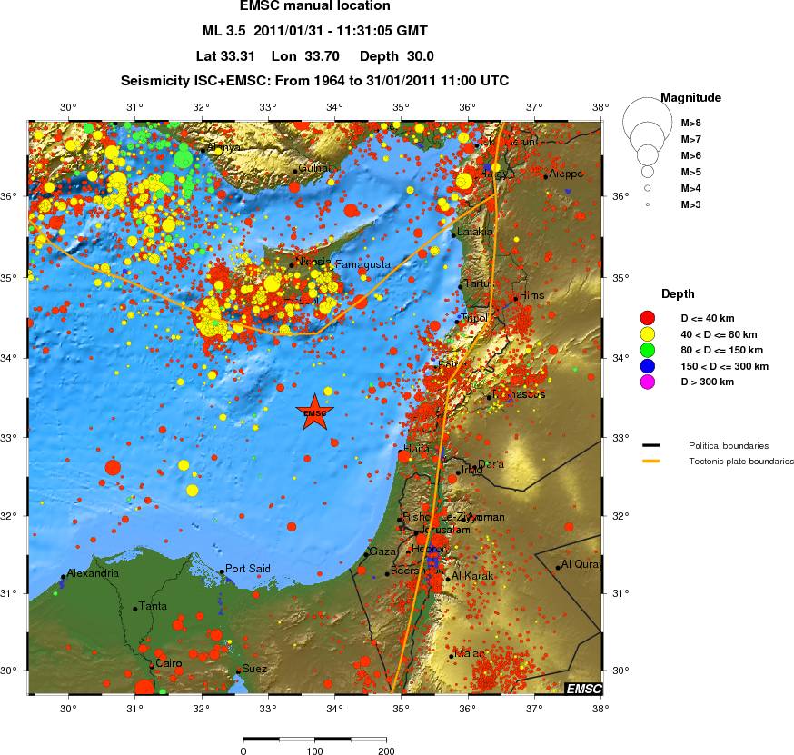 regional historical seismicity