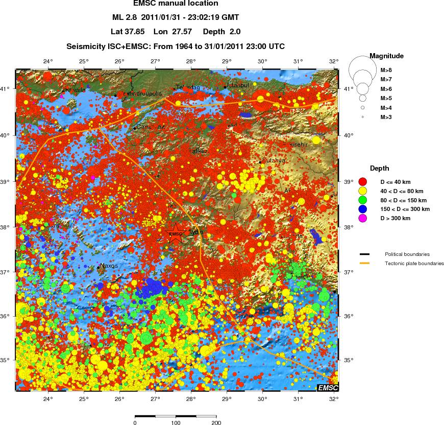 regional historical seismicity