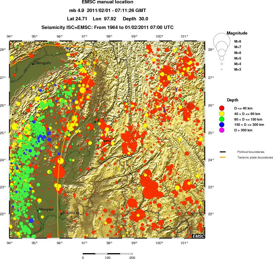 regional historical seismicity