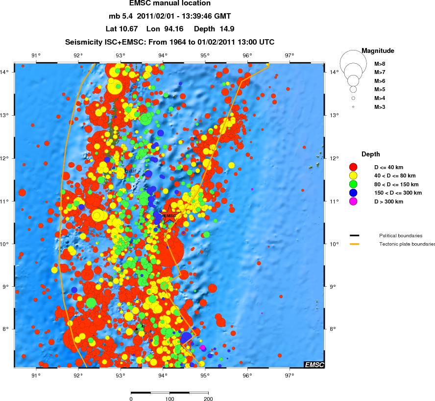 regional historical seismicity