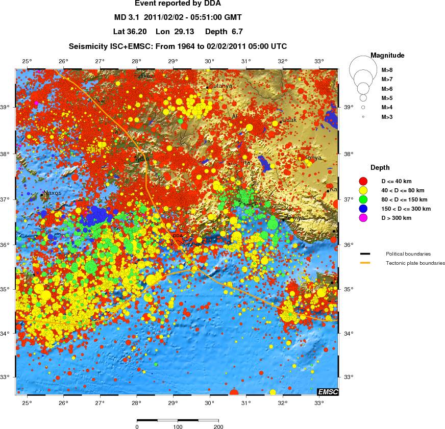 regional historical seismicity