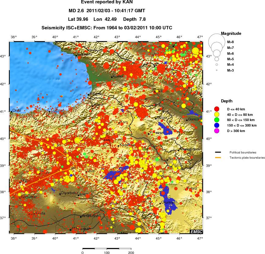 regional historical seismicity