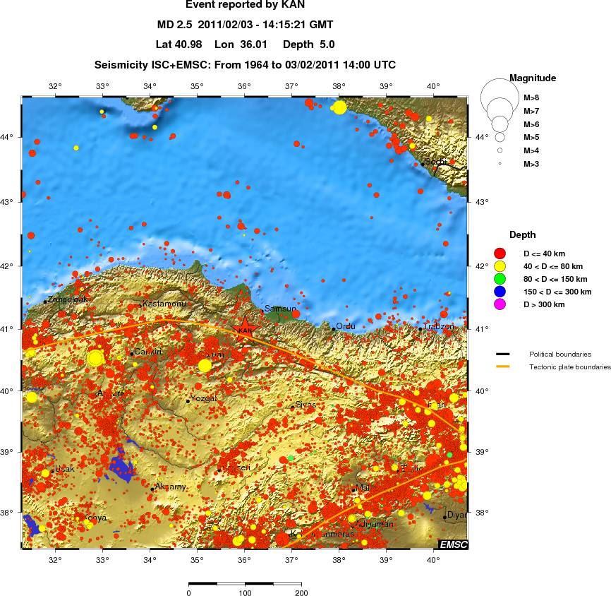regional historical seismicity