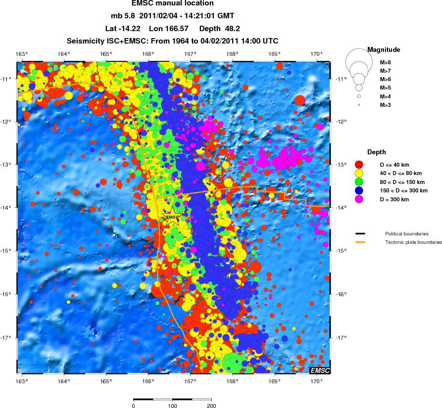 regional historical seismicity