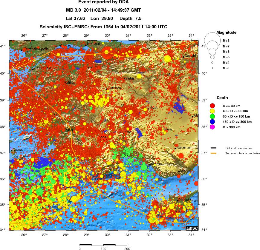 regional historical seismicity