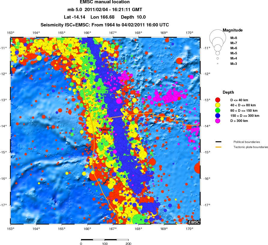 regional historical seismicity