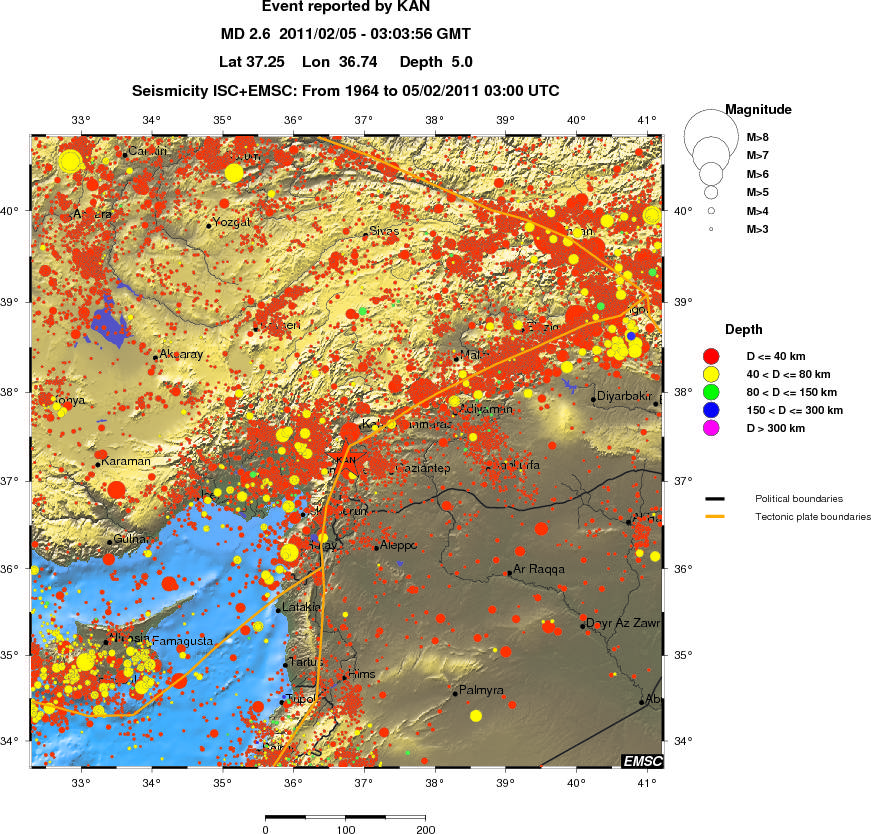 regional historical seismicity