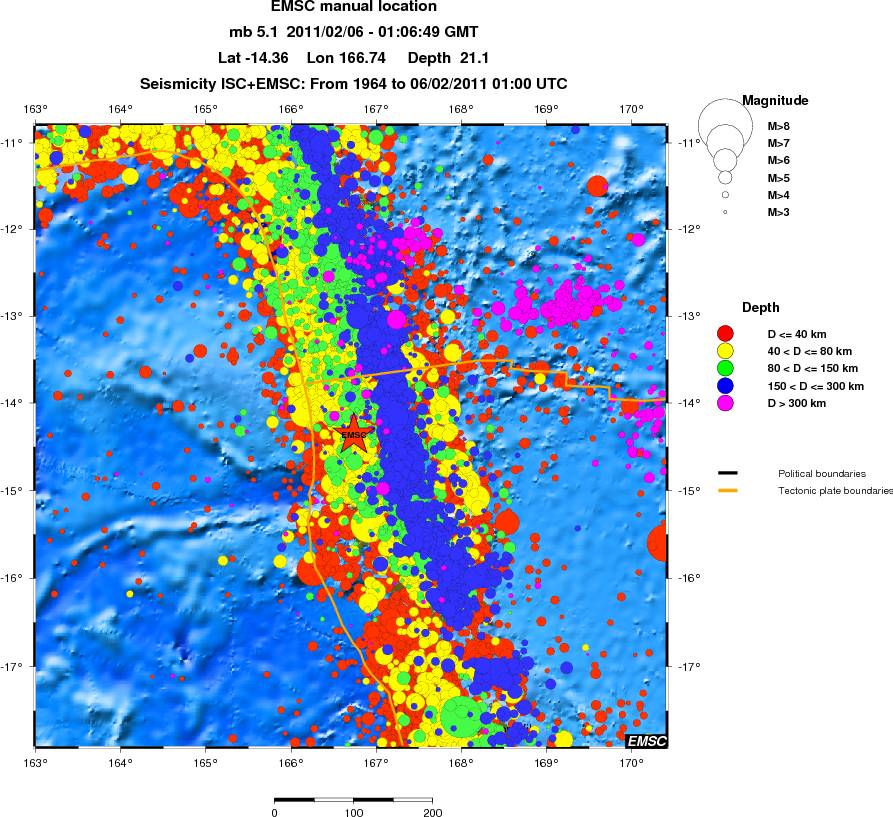 regional historical seismicity