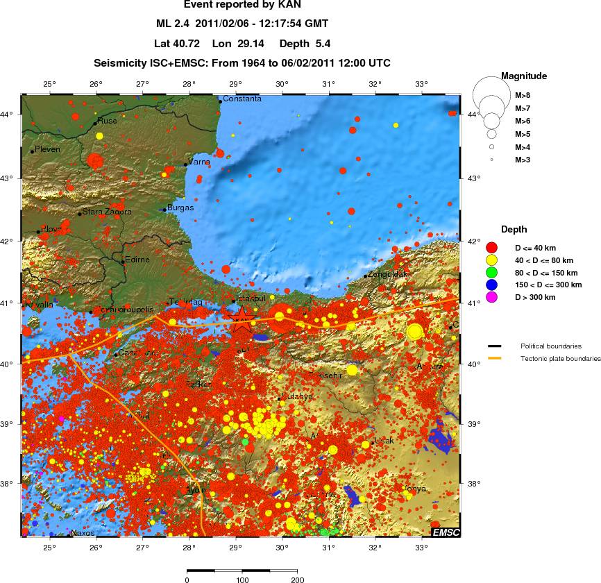 regional historical seismicity