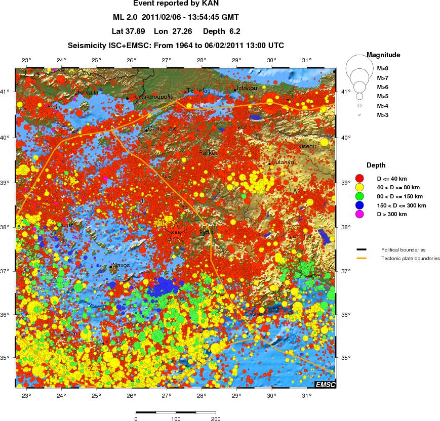 regional historical seismicity