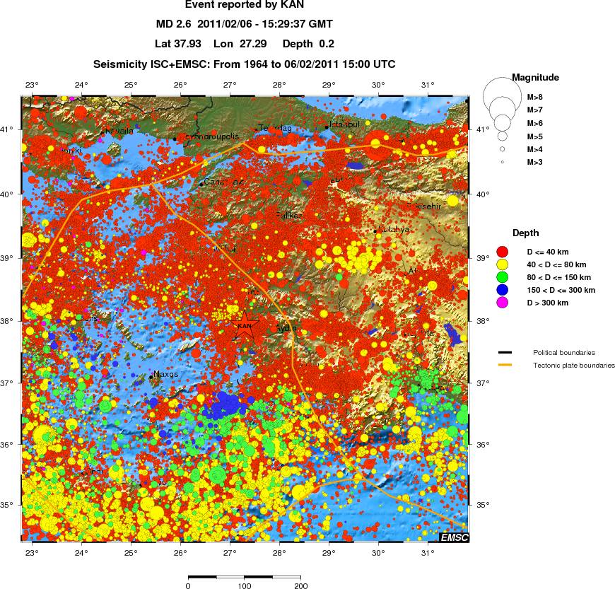 regional historical seismicity