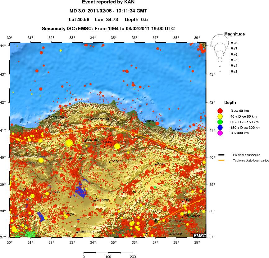 regional historical seismicity