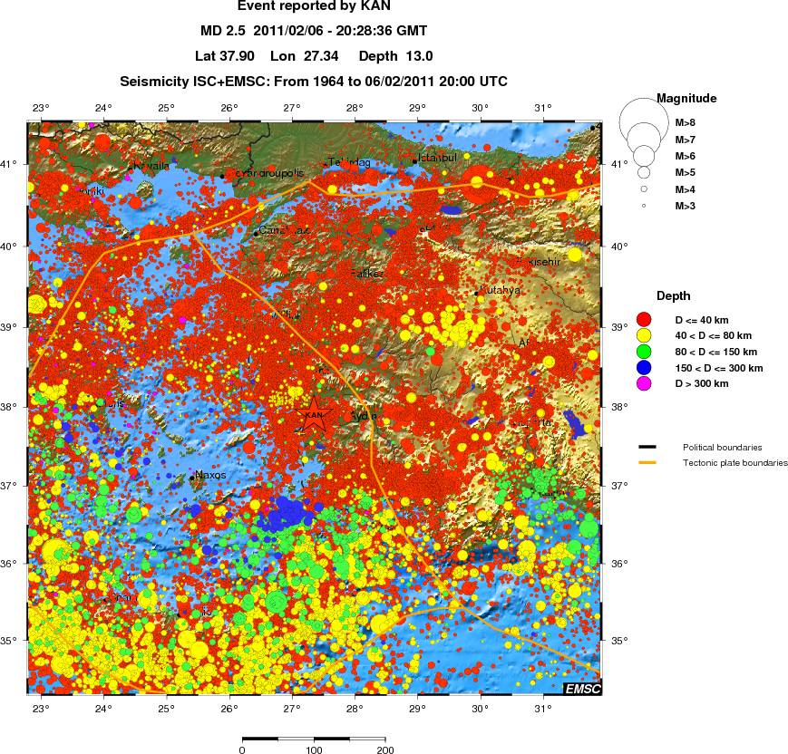 regional historical seismicity