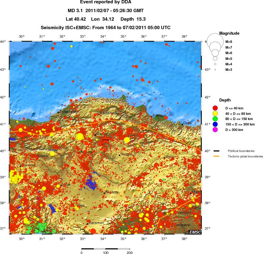 regional historical seismicity