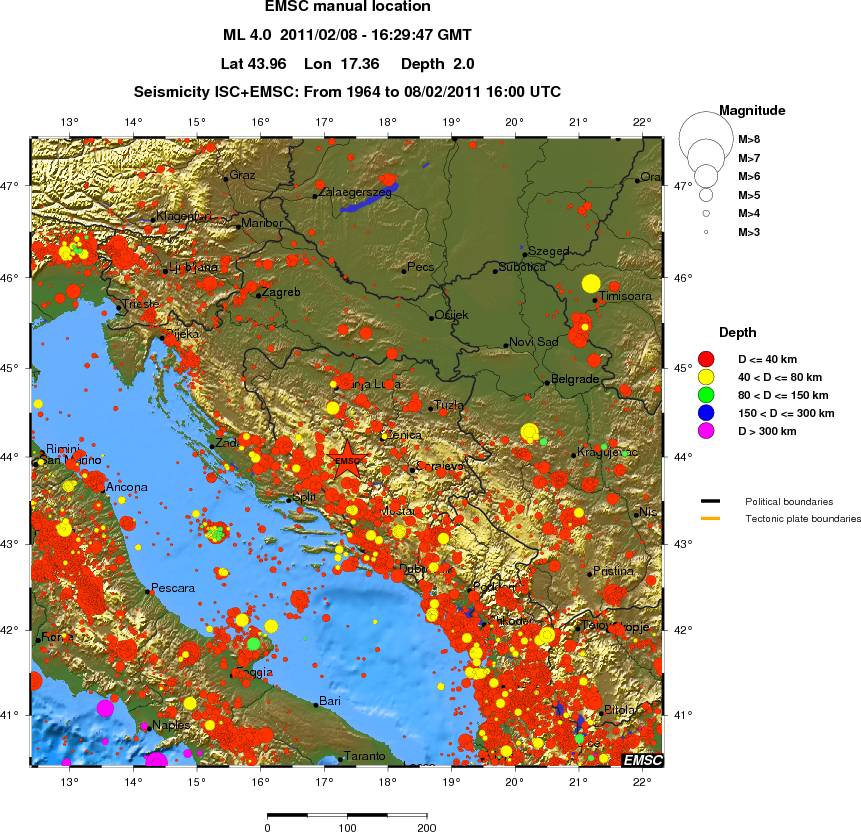 regional historical seismicity