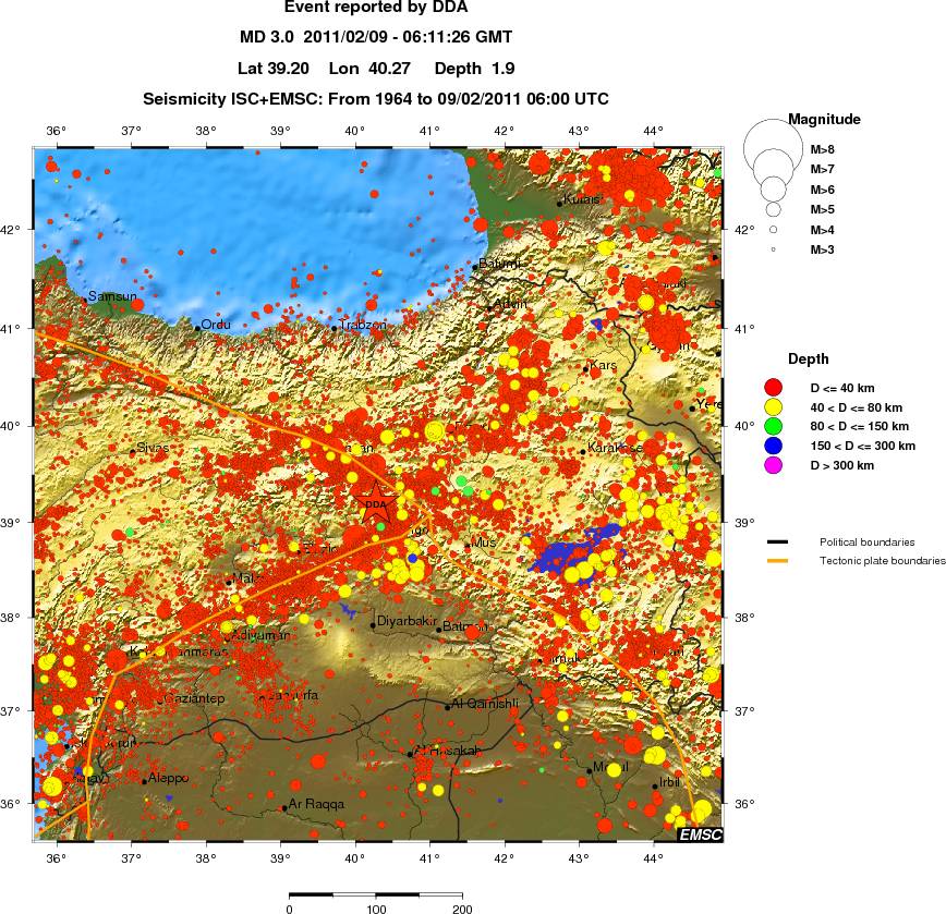 regional historical seismicity