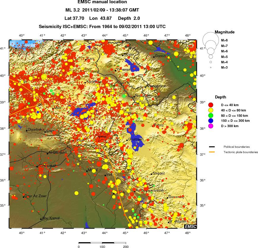 regional historical seismicity