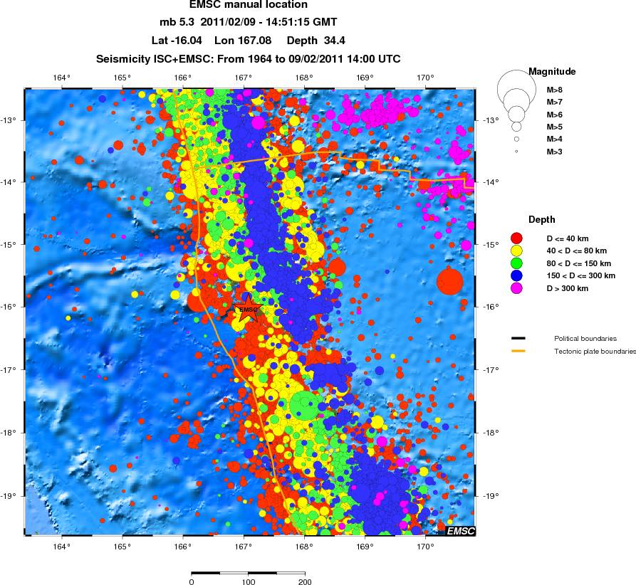 regional historical seismicity