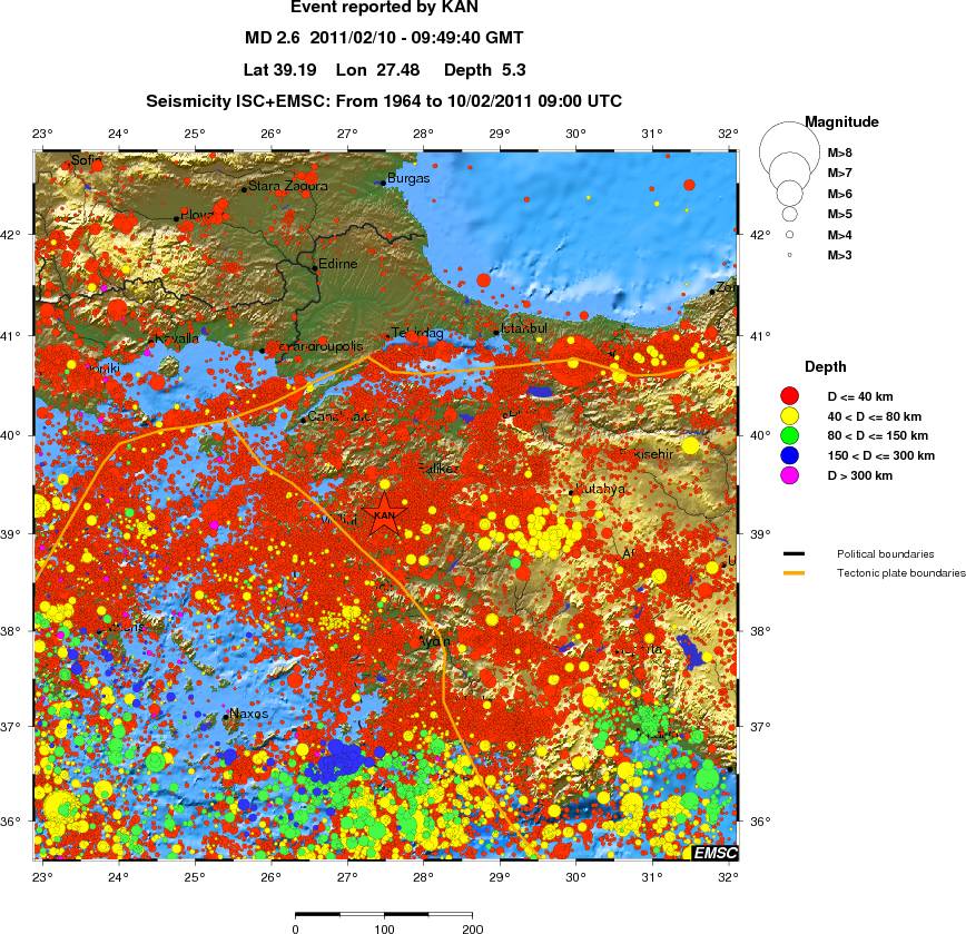 regional historical seismicity