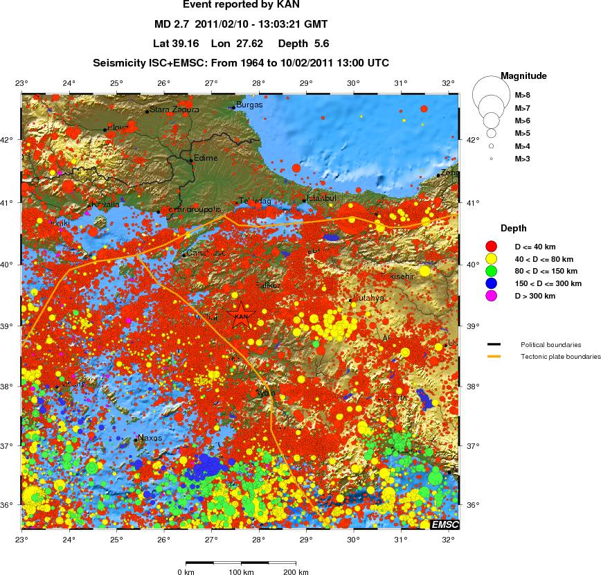 regional historical seismicity