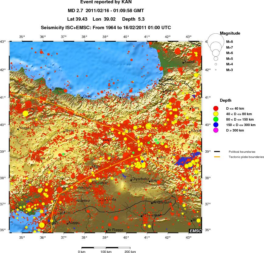regional historical seismicity