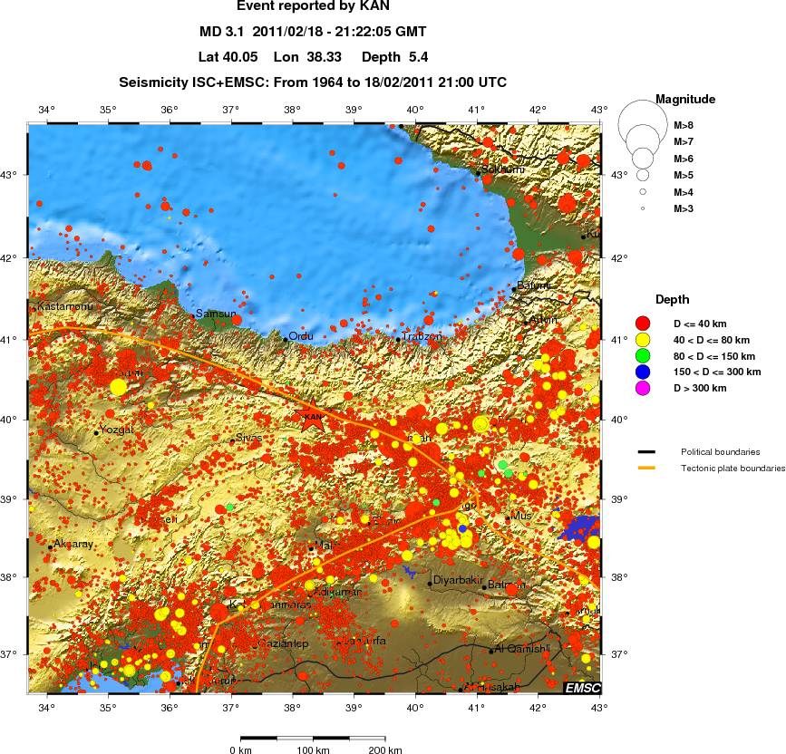 regional historical seismicity