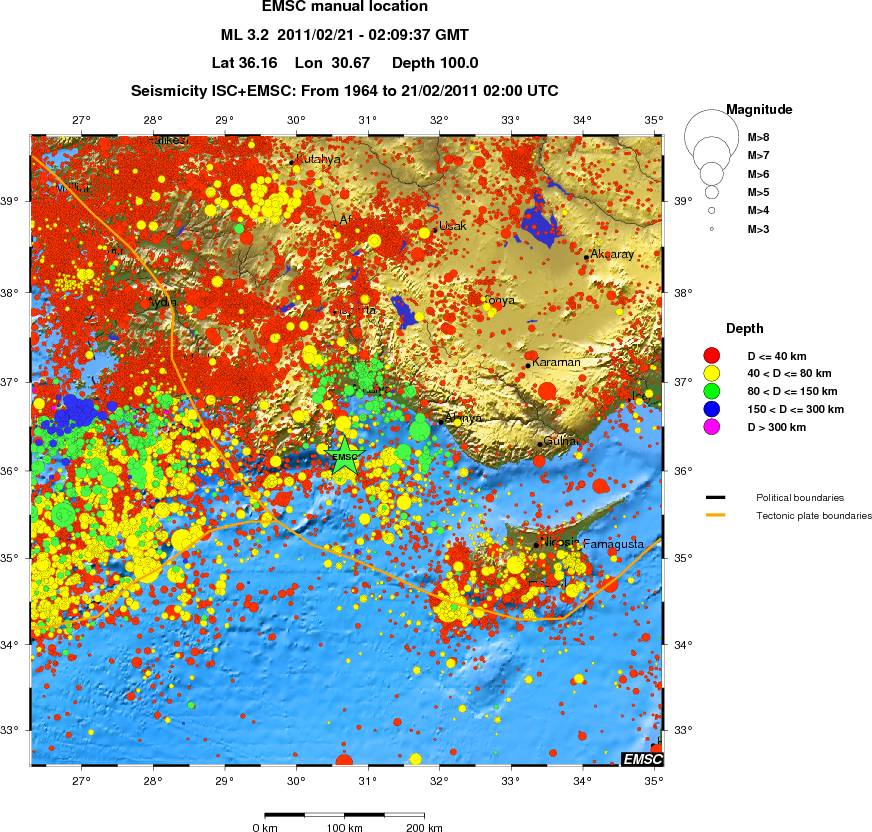 regional historical seismicity