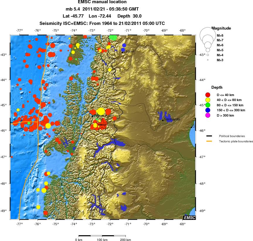 regional historical seismicity