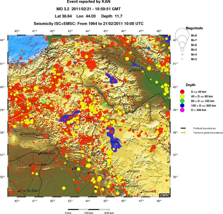 regional historical seismicity