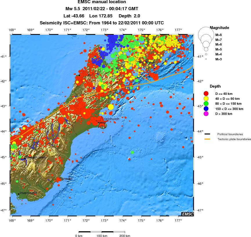 regional historical seismicity