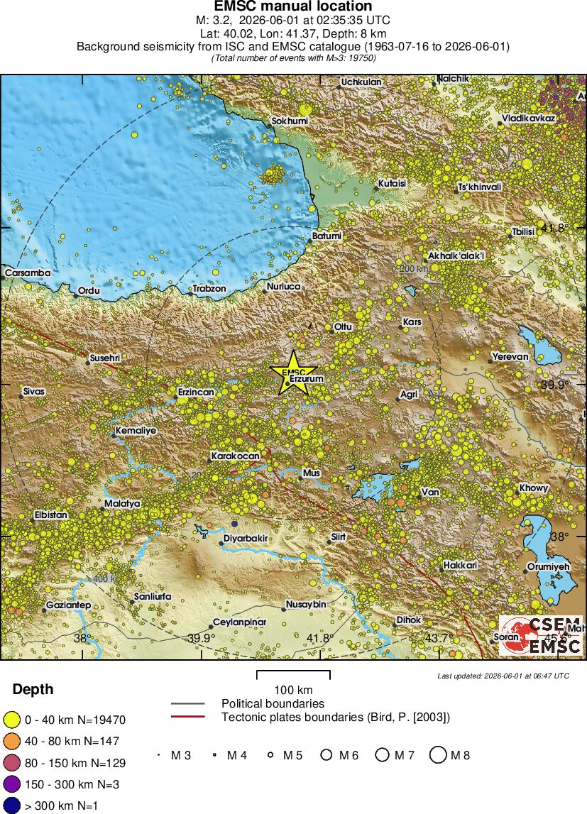 regional historical seismicity